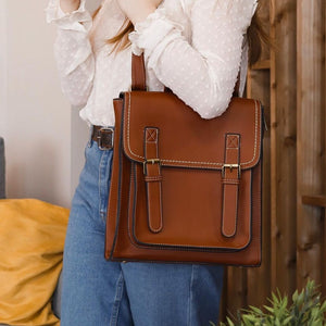 Retro Leather Backpack