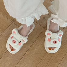 Load image into Gallery viewer, Piggy Plush Slippers