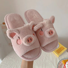 Load image into Gallery viewer, Piggy Plush Slippers