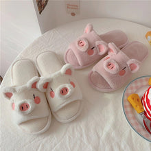 Load image into Gallery viewer, Piggy Plush Slippers