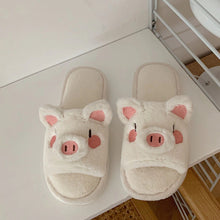 Load image into Gallery viewer, Piggy Plush Slippers