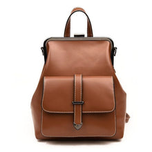 Load image into Gallery viewer, Messenger Frame Leather Backpack
