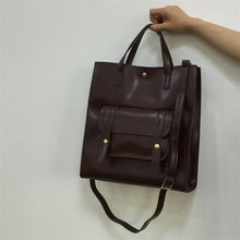Load image into Gallery viewer, Chocolate Designer Crossbody Tote Bag
