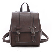 Load image into Gallery viewer, Belt-detailed Leather Backpack
