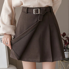 Load image into Gallery viewer, Casual Mini A-line Skirt with Belt