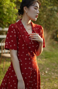 Scarlett's Red Picnic Dress
