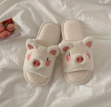 Load image into Gallery viewer, Piggy Plush Slippers