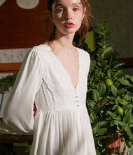 Load image into Gallery viewer, Maria's Long Sleeve Elegant Nightgown