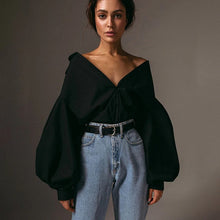 Load image into Gallery viewer, Oversized Lantern Sleeve Blouse
