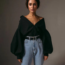 Load image into Gallery viewer, Oversized Lantern Sleeve Blouse