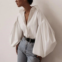 Load image into Gallery viewer, Oversized Lantern Sleeve Blouse