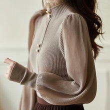 Load image into Gallery viewer, Elegant Chiffon Sleeved Sweater

