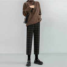 Load image into Gallery viewer, Dark Academia Plaid Trousers