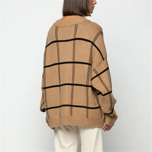 Load image into Gallery viewer, Caramel Plaid Oversized Cardigan