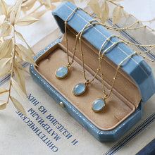 Load image into Gallery viewer, Aqua Gem Pendant Necklace