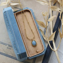 Load image into Gallery viewer, Aqua Gem Pendant Necklace