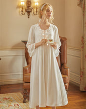 Load image into Gallery viewer, Lydia's Elegant Vintage Cotton Nightgown