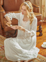 Load image into Gallery viewer, Lydia's Elegant Vintage Cotton Nightgown