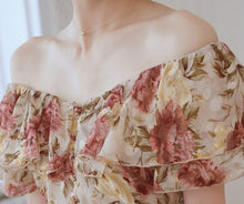 Load image into Gallery viewer, French Floral Floor Length Dress