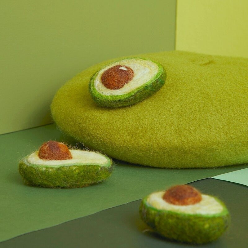 Avocado Green Handmade Beret