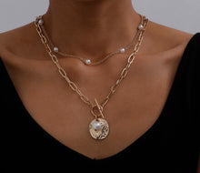 Load image into Gallery viewer, Vintage Pearl Coin Necklace
