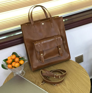 Chocolate Designer Crossbody Tote Bag
