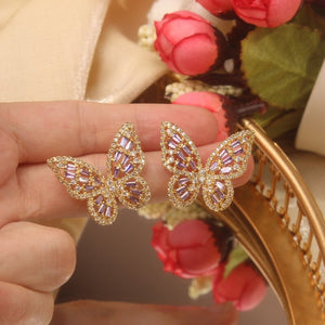 Glimmering Cottage Butterfly Earrings