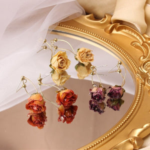Delicate Spring Rose Earrings