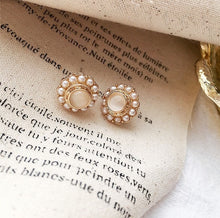 Load image into Gallery viewer, French Mini Pearl Earrings
