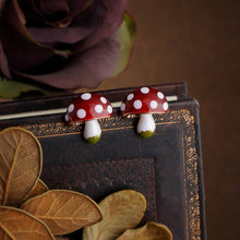Load image into Gallery viewer, Cottagecore Mushroom Earrings
