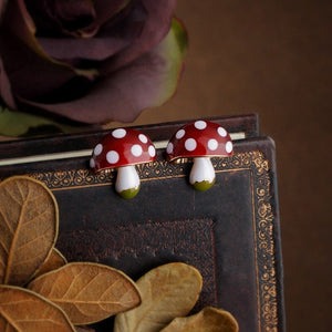 Cottagecore Mushroom Earrings