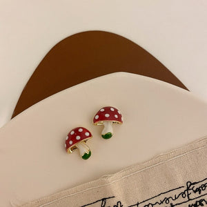 Cottagecore Mushroom Earrings