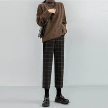 Load image into Gallery viewer, Dark Academia Plaid Trousers

