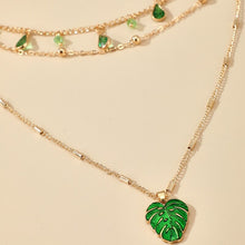 Load image into Gallery viewer, Green Drop Envy Necklace
