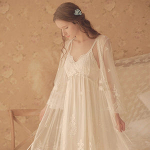 Angelic Delicate Nightgown (2-Piece Set)